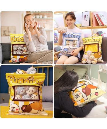 HXPLN Cute Snack Pillow Cat Plush with Kitty Dolls - Creative Gift for Teenagers Girls Children - Buy Online on GoSupps.com