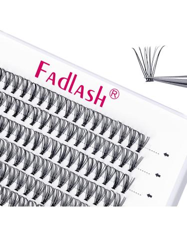 Individual Lashes Fadlash Cluster Eyelashes Extension 20 Root 0.07mm D Curl 11mm Single Length Eyelashes Individual Cluster Lashes Self-Application DIY Lashes Extensions 11mm 20D-0.07-D