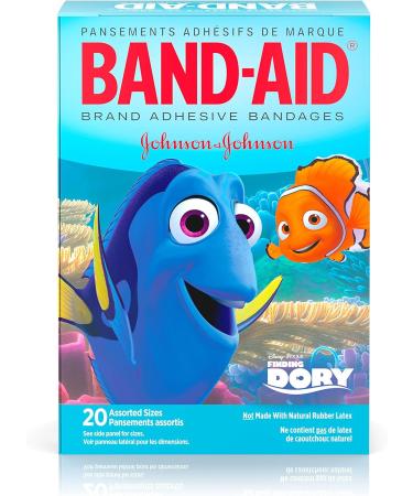 Band-Aid Disney Finding Dory Adhesive Bandages - 20 Count - Buy Online on GoSupps.com