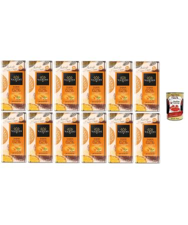 Vanini New Bagua 62% Dark Chocolate with Orange Peel and Cashew Nuts 100g Pack of 12 Boxes