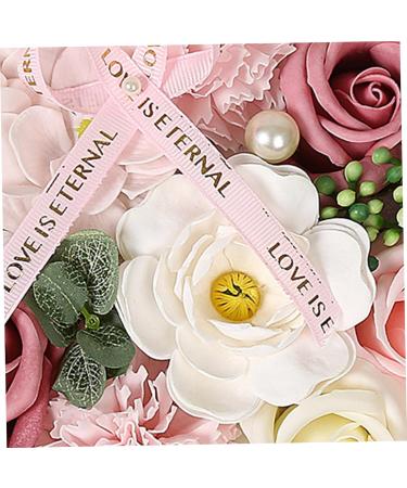 Romantic Soap Flowers Gift Box - Perfect Mother's Day Valentine's & Anniversary Gifts for Women | Round Bath Roses with Greeting Card - Buy Online on GoSupps.com