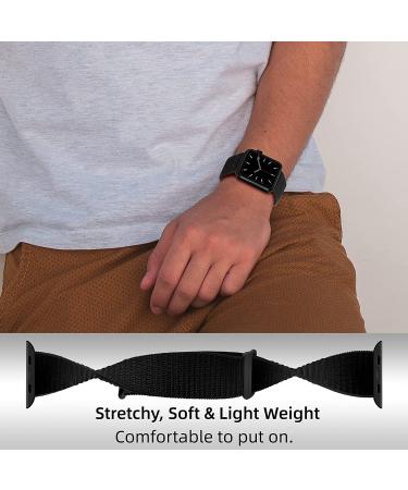Oxwallen Sport Loop Nylon Band Compatible with Apple Watch 7/8 Ultra 49mm 45mm 42mm 44mm  Comfortable Braided Strap Women Men Competible for iWatch SE & Series 7/8 6 5 4 3  Black Black 49/45/42/44MM - Buy Online on GoSupps.com