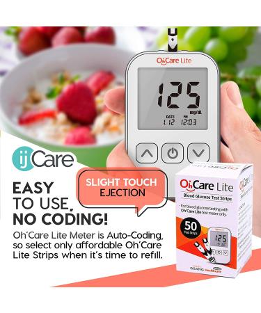 OhCare Lite Blood Glucose Test Strips (50pcs) for OhCare Lite Monitor - Affordable Diabetic Supplies - Buy Online on GoSupps.com