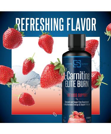 Siren Labs L-Carnitine Elite Burn Liquid Keto Fat Burner - Strawberry Blast 3000mg - Metabolism Activator for Fat Loss & Energy Boost (32 Servings) - Buy Online on GoSupps.com