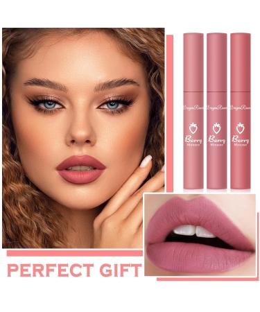 IONSGAKO 3PCS Matte Nude Lipstick Set C - Long Lasting Waterproof Lip Gloss for Women | Non-Drying, Non-Fading Formula - Buy Online on GoSupps.com