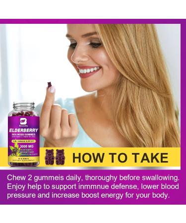 B BEWORTHS Elderberry & Sea Moss Gummies with Zinc, Vitamin C, D3 for Adults & Kids - Apple Cider Vinegar & Sea Moss Gummy with Vitamin B9, B12 - Buy Online on GoSupps.com