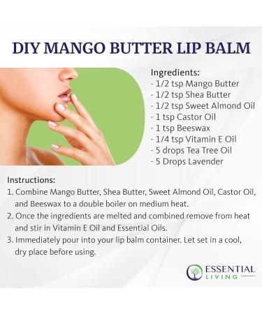 Buy Essential Living Unrefined Mango Butter - 100% Natural for Organic Lip Balms Body Lotion & Soap - 16 oz Jar - International Shipping - Buy Online on GoSupps.com