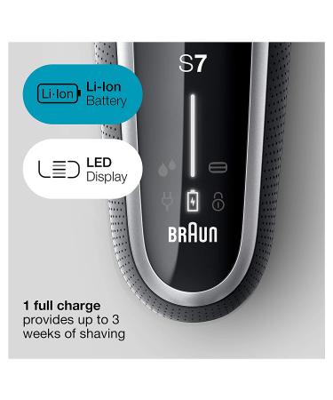 Braun Electric Razor for Men Flex Head Foil Shaver with Precision Trimmer - Rechargeable Wet & Dry 4in1 SmartCare Center - Silver 7071cc - Buy Online on GoSupps.com