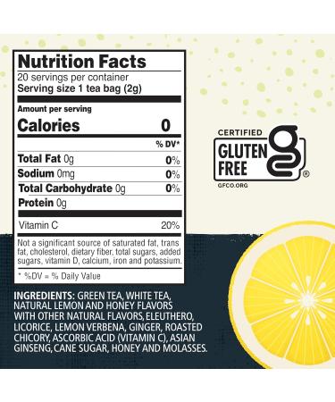 Celestial Seasonings Green Tea Honey Lemon Ginseng 20 Tea Bags - Caffeinated (Pack of 6) - Buy Online on GoSupps.com