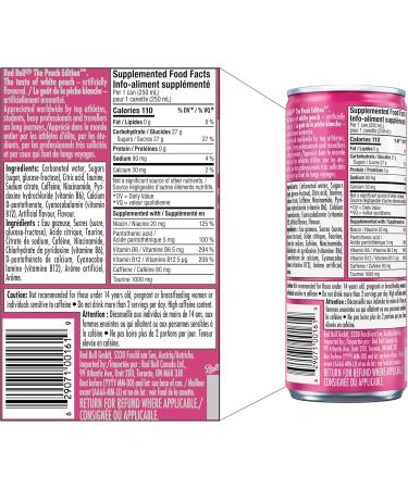Red Bull Energy Drink - White Peach - 250ml - pack of 4 - Buy Online on GoSupps.com