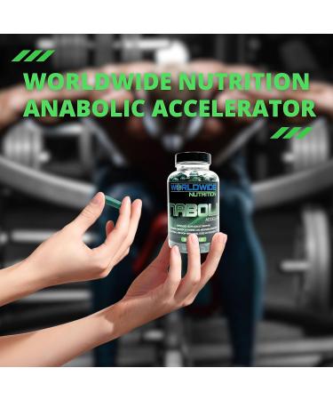 Worldwide Nutrition Anabolic Accelerator Supplement - Muscle Growth & Strength Power - Plant-Based Workout Enhancer - Cortisol Blocker & Metabolism Booster - 180 Capsules - Buy Online on GoSupps.com
