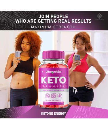 VitazenLabs Keto Gummies (2 Pack) - ACV 1000mg Apple Cider Vinegar Supplement for Men & Women | Vegan Formula 120 Gummies - Buy Online on GoSupps.com