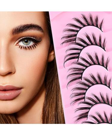 7 Pairs 17MM Fox Eye Lashes - Wispy Fluffy Cat Eye Strip Lashes | Lightweight Volume Fake Eyelash Extensions for Natural Look - AD05 - Buy Online on GoSupps.com