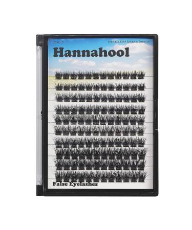 Hannahool 120pcs D Curl Wide Stem Cluster DIY Eye Lashes Extensions | Mixed 10-12-14-16mm | Dramatic Volume Lashes for Makeup - Buy Online on GoSupps.com