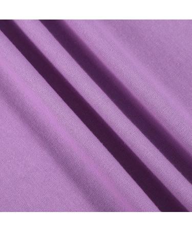 Linen Tops for Women Casual Loose Long Sleeve T-Shirt V-Neck Cute Shirts Summer Tops Button Down Oversized Graphic Tees Tunic Top Elegant Tshirt 1246-qppoj-c-purple 3XL - Buy Online on GoSupps.com