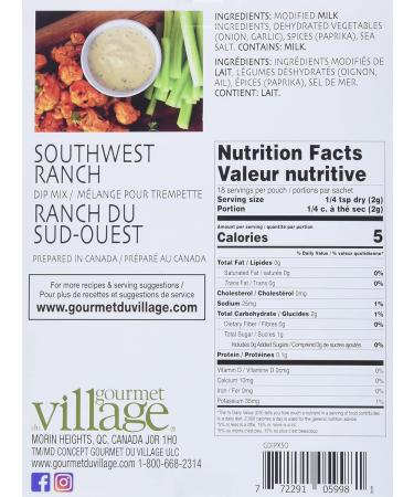 Gourmet du Village DIP Recipe Box Southwest Ranch 36 Gram - Buy Online on GoSupps.com