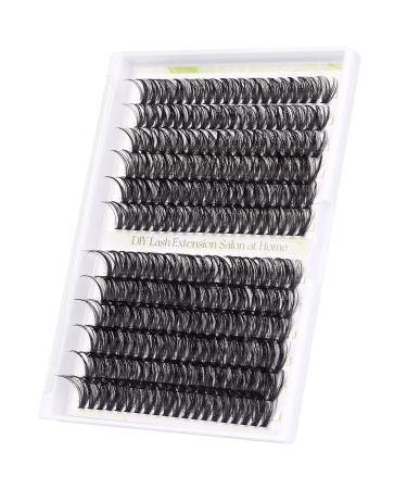 ALICE DIY Lash Clusters - 240PCS Natural 40D D Curl Eyelash Extensions | Faux Mink Individual Lashes (14-20mm - Buy Online on GoSupps.com