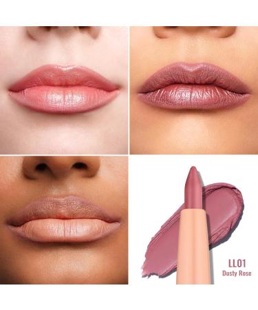 OULAC Crayon L vres Mat Waterproof Rose Lipliner Anti-salissures Tient 12 Heures+ Tr s Pigment Souple Pour des L vres Repulp es et D finies Vegan (L01) Dusty Rose LL01 Dusty Rose - Buy Online on GoSupps.com