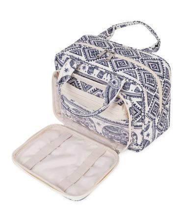 Full Size Toiletry Bag Large Makeup Bag Organizer Travel Cosmetic Bag for Women (Elephant)