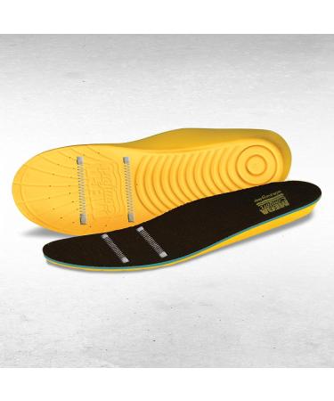 MEGAComfort Unisex Adult Shoe Insoles Yellow Black - Women's Size 5-7 US - Buy Online on GoSupps.com
