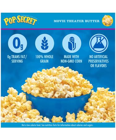 Pop Secret Movie Theater Butter Flavor Microwave Popcorn 1.75 Oz Snack Bags - 12 Ct - Buy Online on GoSupps.com