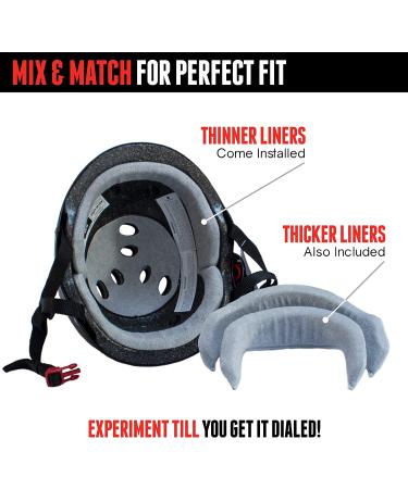 Triple Eight Certified Sweatsaver Helmet - Rainbow Sparkle Black (L/XL) for Skateboarding, BMX, Roller Skating - Buy Online on GoSupps.com