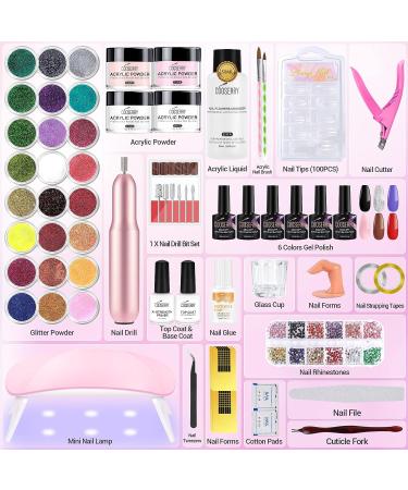 Cooserry 79 in 1 Acrylic Nail Kit with Drill, UV Light, and Glitter Powder - Professional Nails Set with Gel Polish - Perfect for Beginners and Professionals - Buy Online on GoSupps.com