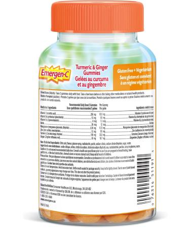 Emergen-C Immune Support Gummies A Boost of Vitamins and Minerals Turmeric & Ginger 36 Gummies - Buy Online on GoSupps.com
