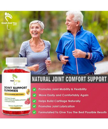 Extra Strength Joint Support Chewable Gummies with Glucosamine & Vitamin E - 120 Natural Gummies for Joint Health & Flexibility - Buy Online on GoSupps.com