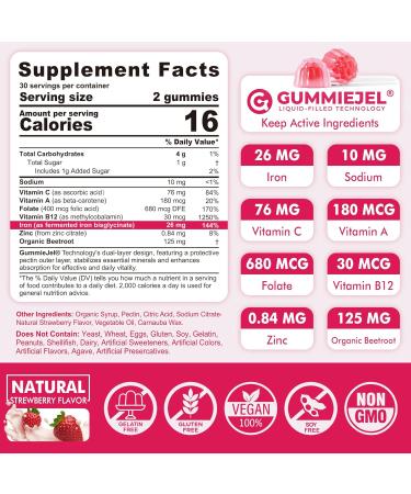 Nextdia B12 Vitamins 10 000 mcg 2 Pack + Vegan Iron Filled Gummies 1 Pack - Buy Online on GoSupps.com