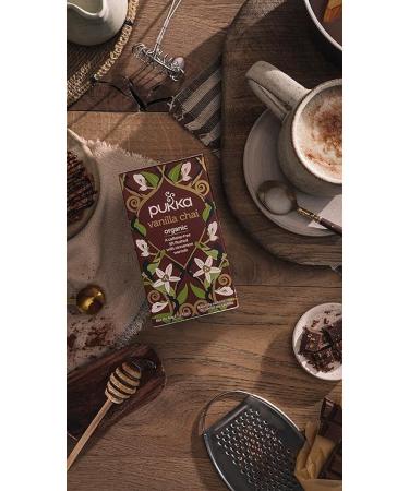 Pukka Organic Tea Bags Vanilla Chai Herbal Tea with Cinnamon & Cardamom Perfect for Caffeine-free Pick-me Up 20 Count (Pack of 6) 120 Tea Bags - Buy Online on GoSupps.com