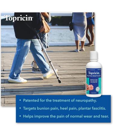 Topricin Foot Pain Relief Cream 8 oz - Effective Pain Relief for Feet | Fast Shipping Worldwide - Buy Online on GoSupps.com