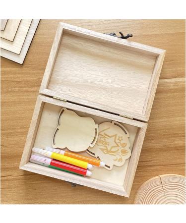 8 Pack 6x4x2 Inch Unfinished Wooden Boxes for Crafts - Small Keepsake, Wood Jewelry, Treasure Chest - Buy Online on GoSupps.com