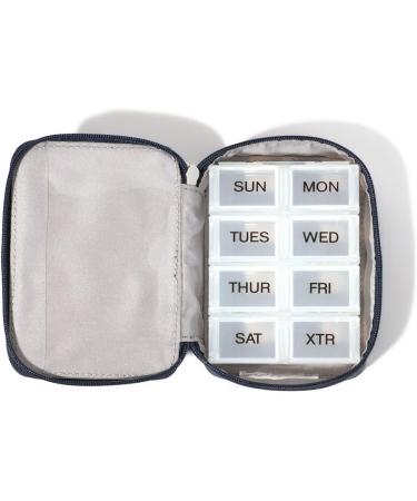 Baggallini Travel Pill Case - Lightweight 3x4 Inch French Navy Pill Organizer for International Shipping - Buy Online on GoSupps.com