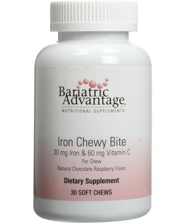 Bariatric Advantage Iron Chewy Bite Chocolate Raspberry Truffle (30 mg iron 60 mg vitamin c) 30 count 30.0 Servings (Pack of 1)