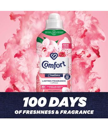Comfort Creations Cherry Blossom & Sweet Pea Fabric Conditioner 900ml - 30 Washes | Long-lasting Freshness Technology | Pack of 1 - Buy Online on GoSupps.com