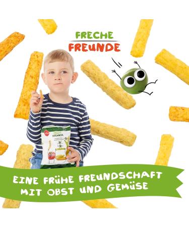 Freche Freunde Organic Crunchy Sticks - Three Vegetables Snack for Kids & Babies (12+ Months) - No Added Salt - Pack of 8 (8x30g) - Buy Online on GoSupps.com
