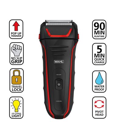 Wahl Clean Close Electric Shaver - Rechargeable Wet/Dry Razor for Men - Waterproof & Cordless Grooming - Lithium Ion, Long Run Time & Quick Charge | Model 7064 - Buy Online on GoSupps.com