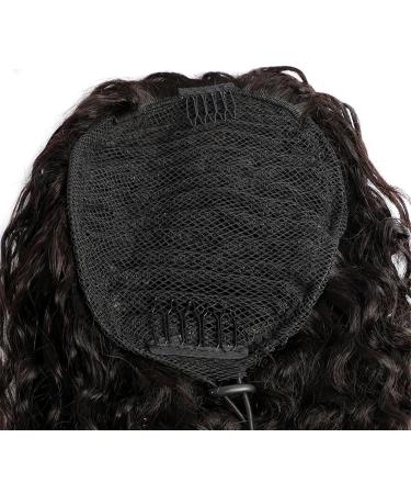 Ponytail Extension 8-28inches Pony tail Natural Black Color Deep Wave Drawstring Ponytail Hair Extensions 100g 100% Brazilian Remy Human Hair #1B Ponytail Hair Extension(20inches) - Buy Online on GoSupps.com