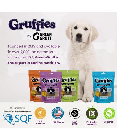 Gruffies Peanut Butter Calming Treats for Dogs 170g - Natural Ingredients Made in The USA Hemp-Based Treats for Anxiety Relief and Calm Behavior (Pack of 12) - Buy Online on GoSupps.com