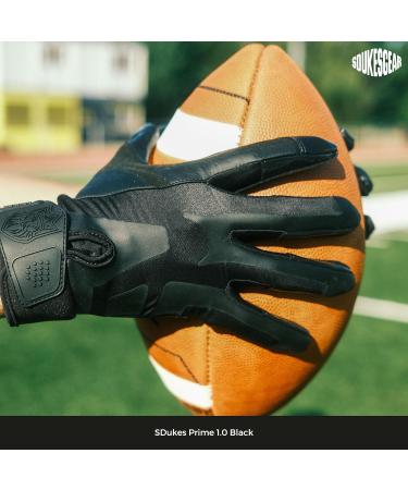 SDukes Prime 1.0 American Football Gloves for Receivers - Black | International Shipping Available - Buy Online on GoSupps.com