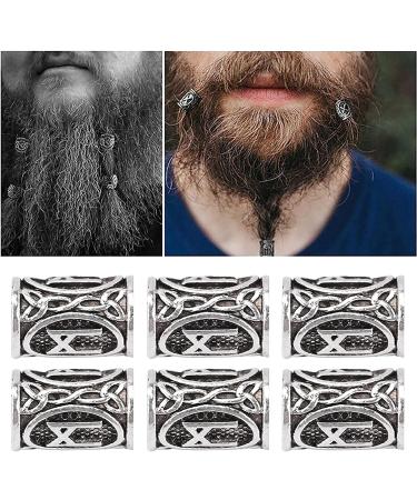 Beard Hair Beads 24Pcs Viking Hair Bead Alloy Vintage Dreadlock Beads Men Beard Tubes Hair Decoration Necklace Bracelet Jewelry DIY Braiding Jewelry Making Beads - Buy Online on GoSupps.com