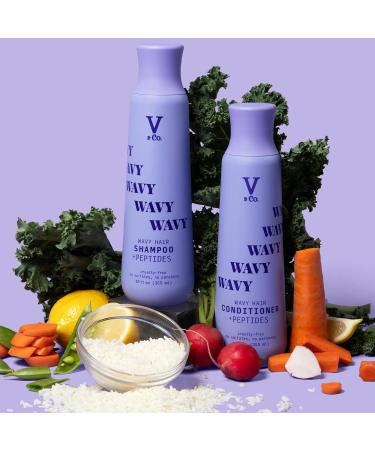 V&Co. Beauty Wavy Hair Nourishing Shampoo | Peptide Technology | 12 oz - Shop Internationally - Buy Online on GoSupps.com