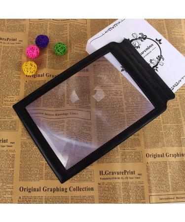 Jeanoko Reading Magnifier Magnifier Sheet PVC Bookmark Reading Aid A4 Full Page 3X Magnifying Tool for Elderly and People with Low Vision - Buy Online on GoSupps.com