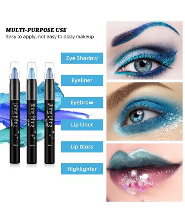 LOKFAR 16 PCS Glitter Eyeshadow Stick Set - Waterproof & Hypoallergenic Eye Makeup Crayons - Buy Online on GoSupps.com