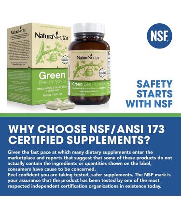 NaturaNectar Green Bee Propolis - 60 Vegetable Capsules for Immune Support - Buy Online on GoSupps.com