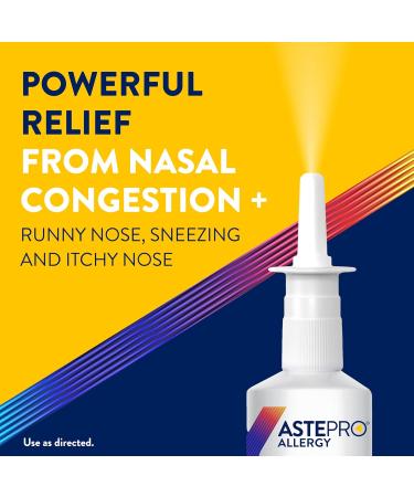 Astepro Nasal Spray and Tissue Bundle 24-Hour Allergy Relief Steroid-Free Azelastine HCI Nasal Congestion Runny & Itchy Nose 200 Metered Sprays (Packaging May Vary) 200 Count Bundle - Buy Online on GoSupps.com