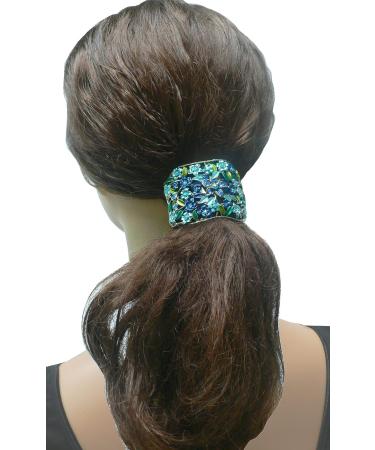 Crystal Flower Hair Holder Ponytail Barrettes Set of 3 - Blue, Rose, Brown | JCGY YY86900-5-3 - Buy Online on GoSupps.com
