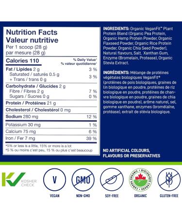 LEANFIT ORGANIC PLANT-BASED PROTEIN Natural Vanilla - Vegan Soy Free Gluten Free Dairy Free Sugar Free - 21g Protein 53 Servings 1.5kg Tub Natural Vanilla 1.5kg - Buy Online on GoSupps.com