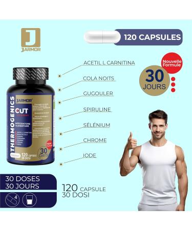 J.Armor Thermogenics 120 Powerful Fat Burner Capsules | Weight Loss | Fast & Effective | Slimming | Fat Burning | L Carnitine The Green - Buy Online on GoSupps.com